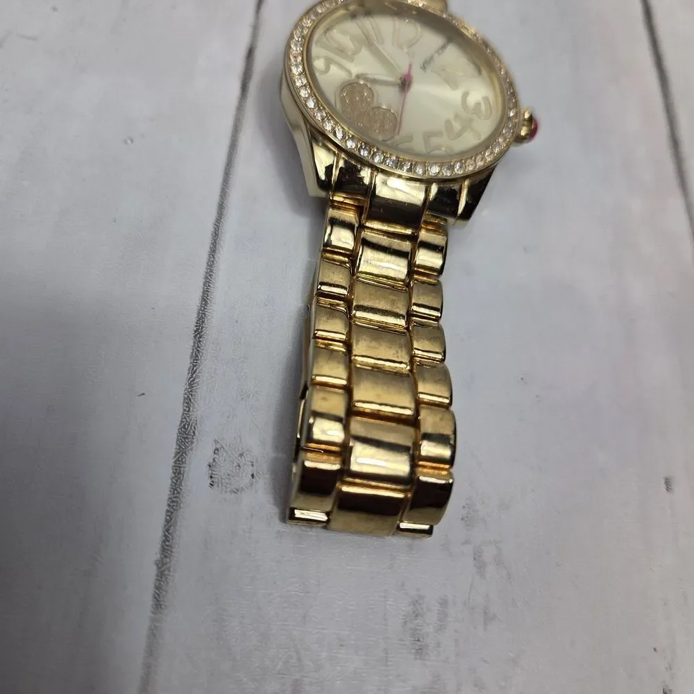 Betsey Johnson BJ00190-42 Silver Dial Rose Gold Stainless Steel Women's Watch